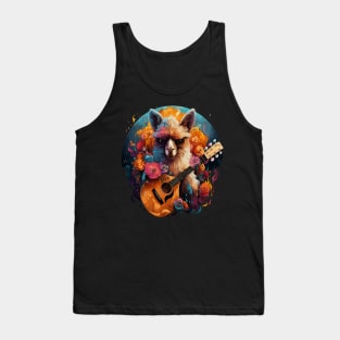 Alpaca Playing Guitar Tank Top